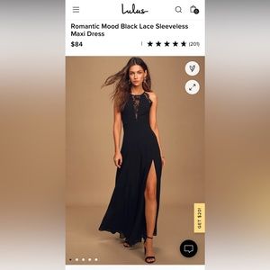 Romantic Mood Black Lace Sleeveless Maxi Dress